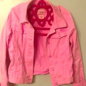 Pink denim jacket
